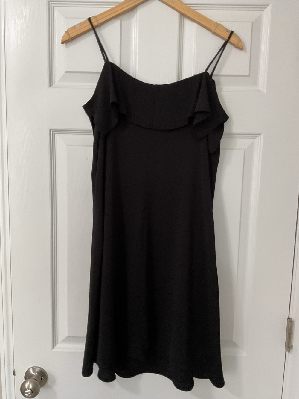 Zara Black Ruffle-Trim Mini Dress - Picture 3 of 3